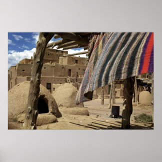 1938年の歴史的なタオス・プエブロ ポスター