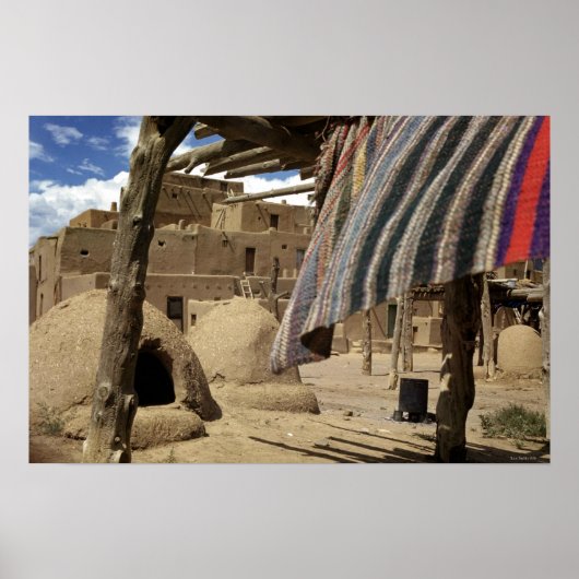 1938年の歴史的なタオス・プエブロ ポスター (正面)