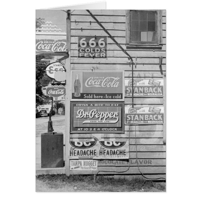1938年の雑貨屋の看板 (正面)