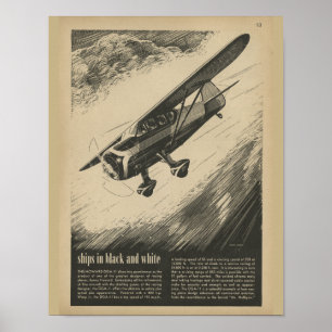 1938年航空機ハワードDGA-11アートプリント ポスター