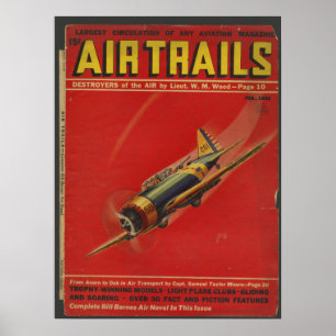1938年航空航空機雑誌カバーアートプリント ポスター