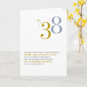 1938年誕生日おもしろい事実 カード (黄色い花)