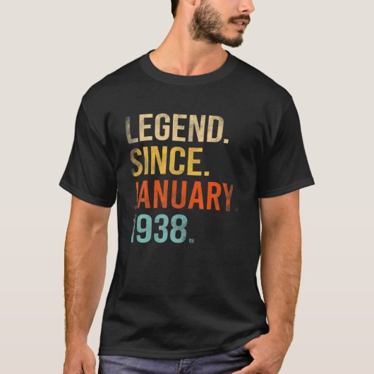 1938年1月84日誕生日84年 Tシャツ (正面)