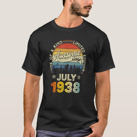 1938年7月以素晴らし降84歳 Tシャツ (正面)