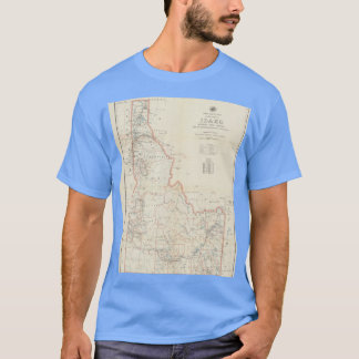 1938年 アイダホ州 ヴィンテージ地図 Tシャツ