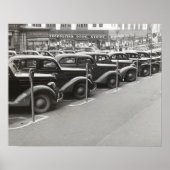 1938年、オマハの自動車。ヴィンテージ写真 ポスター (正面)