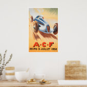 1938年ACFランス自動車レースポスター ポスター (キッチン)