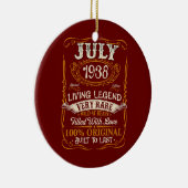 1938生まれ年7月ヴィンテージ84誕生日84年 セラミックオーナメント (右)