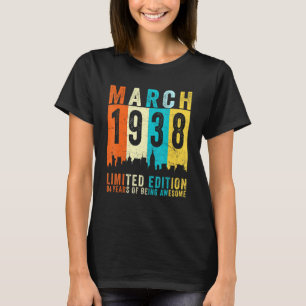 1938素晴らし年3月84日誕生日ヴィンテージRet Tシャツ