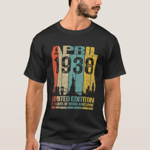 1938素晴らし年4月84日誕生日ヴィンテージRet Tシャツ