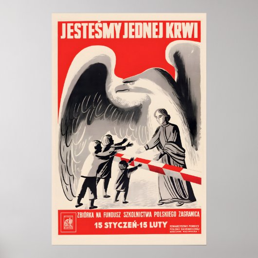 1938 Poster Poland Unite all Poles in one country ポスター (正面)
