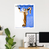 1938 WPAだけで癌と闘わない ポスター (ホームオフィス)