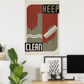 1938 WPA保ヴィンテージのポスターをクリーニング ポスター (ホームオフィス)