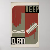 1938 WPA保ヴィンテージのポスターをクリーニング ポスター (正面)