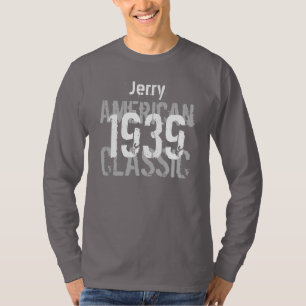 1939アメリカのクラシック第75の誕生日灰色V18 Tシャツ