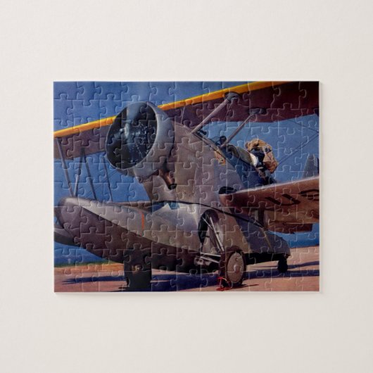 1939グランマンF-2航空機 ジグソーパズル (横)