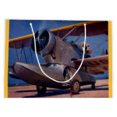 1939グランマンF-2航空機 ラージペーパーバッグ (裏面)