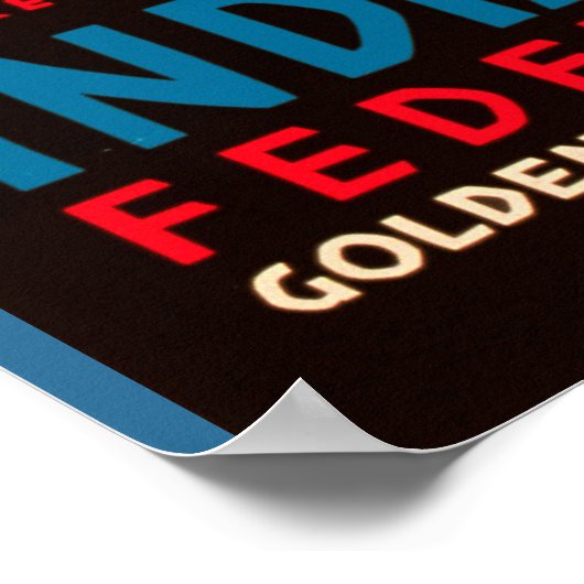 1939ゴールデンゲートワールドエキスポインディアンコート広告コピー ポスター (角)