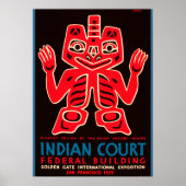 1939ゴールデンゲートワールドエキスポインディアンコート広告コピー ポスター (正面)