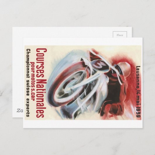 1939スイスの国民のオートバイの競争選手権 ポストカード (正面/裏面)