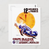 1939パリ12時間ヴィンテージレース ポストカード (正面/裏面)