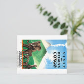 1939ベルギーコンゴ象の旅行ポスター ポストカード (スタンド正面)