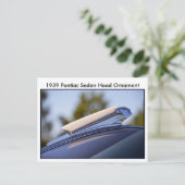 1939ポンティアックセダンフードオーナメント ポストカード (スタンド正面)