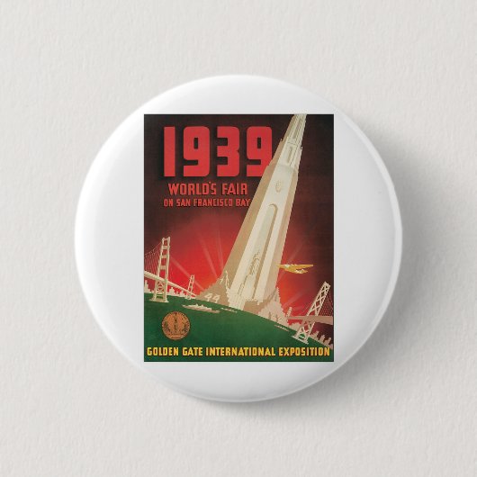 1939ワールドフェアサンフランシスコ湾 缶バッジ (正面)