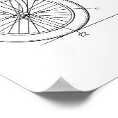 1939ヴィンテージ再生自転車特許プリント ポスター (角)