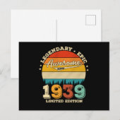 1939年からすごい83歳 誕生日83回目の誕生日プレゼント ポストカード (正面/裏面)