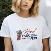 1939年のアンチトランプの抗議のようにファシズムに抵抗 Tシャツ