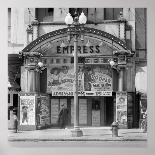 1939年のエンプレス映画館。ヴィンテージ写真 ポスター (正面)