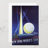 1939年のニューヨーク世界博覧会 ヴィンテージ旅行 (正面/裏面)