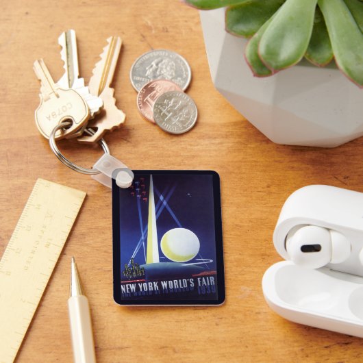 1939年のニューヨーク世界博覧会 ヴィンテージ トラベル キーホルダー (デスク)