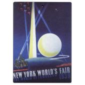 1939年のニューヨーク・シティ・ワールド・フェア、ヴィンテージ・トラベル クリップボード (裏面)