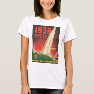 1939年の万国博覧会のサンフランシスコ旅行ポスター Tシャツ