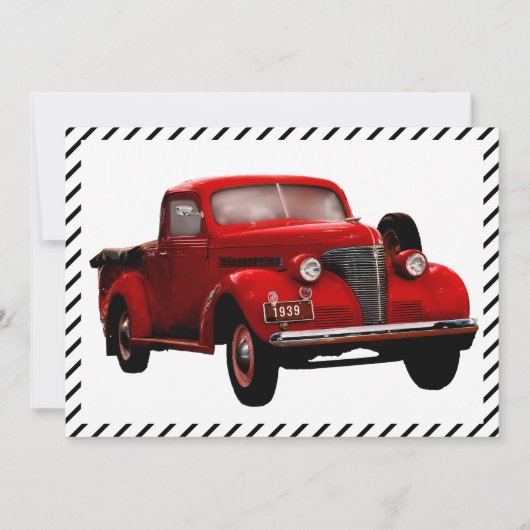 1939年トラッククラシック男の誕生日年 招待状 (裏面)