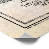 1939年日本のハワイ真珠湾地図 ポスター (角)