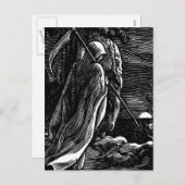 1939年頃のサンタミュエルテ（メキシコ人の死神） シーズンポストカード (正面/裏面)