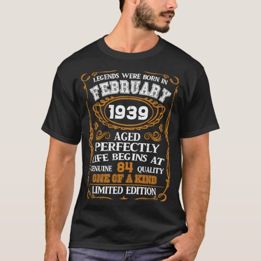 1939年2月84日誕生日1939歳 Tシャツ (正面)