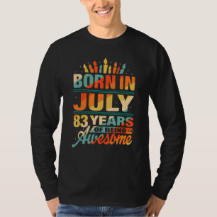 1939年7月83歳83誕生日ろうそくグラフ Tシャツ