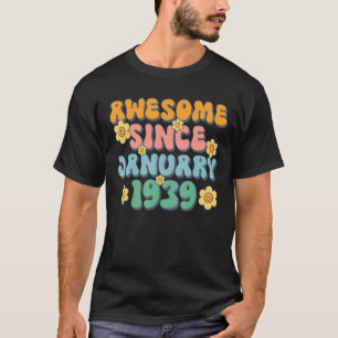 1939素晴らし年1月以来84番目の誕生日Groovy Re Tシャツ