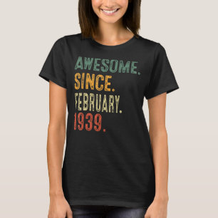 1939素晴らし年2月以来84番目の誕生日ギフト84 Tシャツ