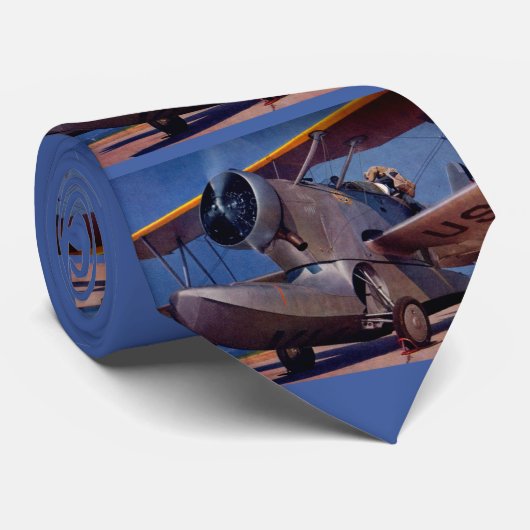 1939 グラマン F-2 航空機プリント ネクタイ (ロール)