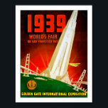 1939 World Fair San Francisco ポスター<br><div class="desc">Vintage 1939 World's Fair San Francisco poster illustrated in the art deco style.</div>