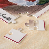 1940のクリスマスカードサンタのパーソナライズ名 ジグソーパズル (側面)