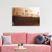 1940のセピア風車ファームとコーズカー・フェンダー キャンバスプリント (インサイチュ (リビング))