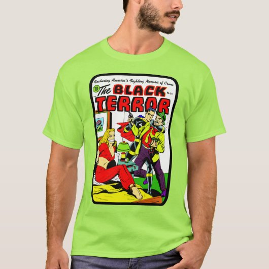 1940クラシック年代のブラック・テロTシャツ Tシャツ (正面)