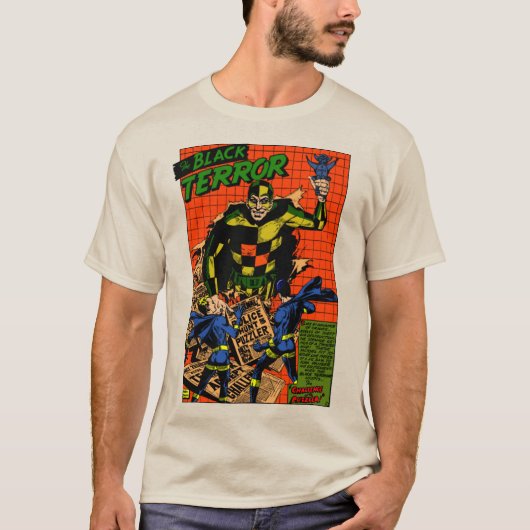 1940クラシック年代のブラック・テロTシャツ Tシャツ (正面)