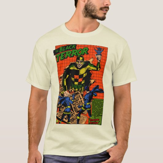 1940クラシック年代のブラック・テロTシャツ Tシャツ (正面)